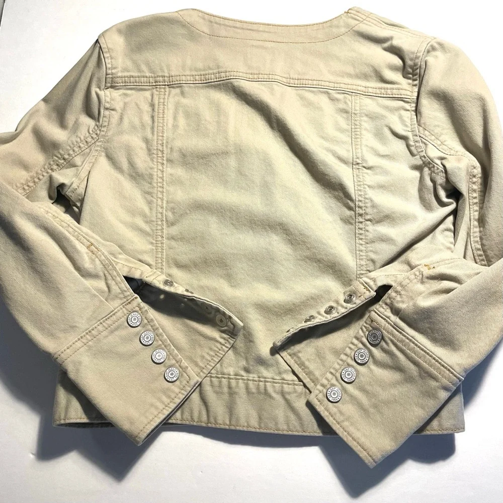 Gap, jean jacket, tan women’s medium - Picture 6 of 13
